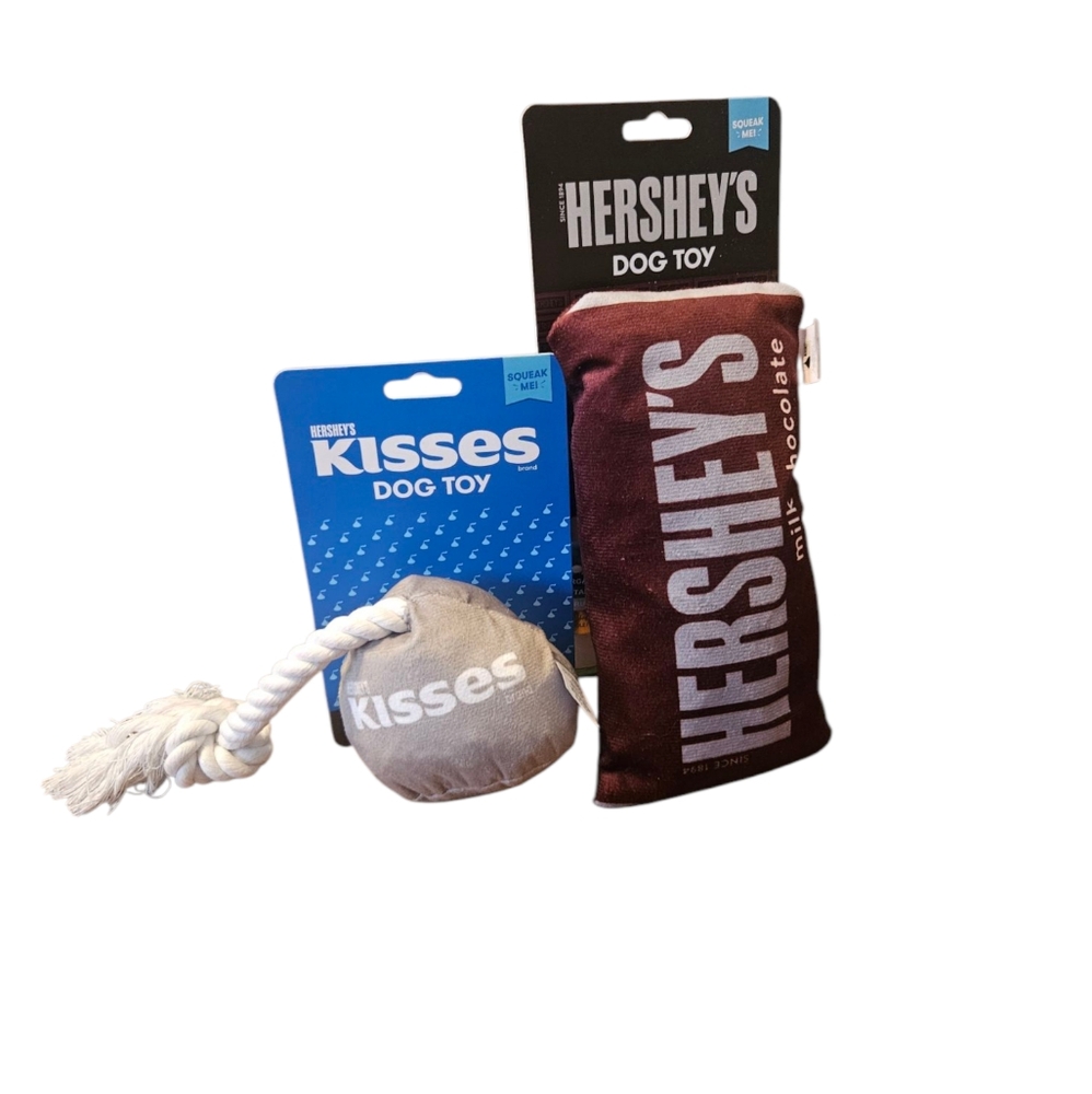 Hershey's & Kisses Dog Toy Set - Brown and Gray